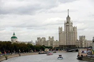 Stalin era building at Kotelnicheskaya embankment, one of the Seven Sisters which are Stalin era building at Kotelnicheskaya embankment, one of the Seven Sisters which are