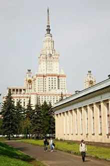 The Stalinist State University building, one of Seven Sisters which are seven Stalinist skyscrapers The Stalinist State University building, one of Seven Sisters which are seven Stalinist skyscrapers