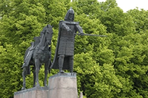 Statue of Gediminas Print