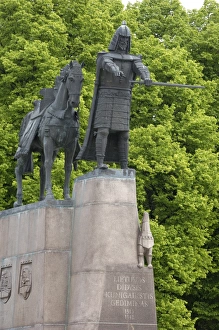 Baltic States Tourism Prints: Statue of Gediminas