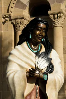 Statue of Kateri Tekakwitha, the Cathedral Basilica of St. Francis of Assisi Statue of Kateri Tekakwitha, the Cathedral Basilica of St. Francis of Assisi