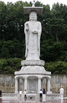 Prints of Statue of Maitreya, Buddha of the Future, Bongeunsa temple, Seoul, South Korea, Asia South Korea Prints: Statue of Maitreya, Bongeunsa Temple Print, Seoul