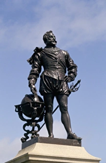 Prints of Statue of Sir Francis Drake, Plymouth, Devon, England, United Kingdom, Europe Plymouth Prints: Statue of Sir Francis Drake Print