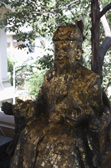 Buddhist Statue In Thailand Prints: Statue at Sukhothai Traimit temple, Bangkok, Thailand, Southeast Asia, Asia