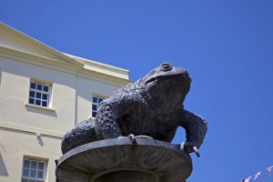 Traditional European Landmarks Prints: Statue of The Toad, Charing Cross, St. Helier, Jersey, Channel Islands, Europe
