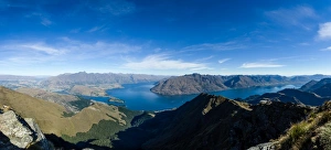 Queenstown Landscape Photography Prints: Steep sharp mountains, a deep blue lake