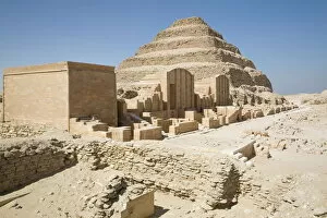 Historic Cairo Collection: The Step Pyramid of Saqqara, UNESCO World Heritage Site, near Cairo, Egypt