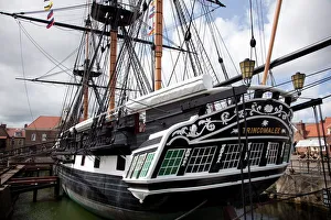Stern view of HMS Trincomalee, British Frigate of 1817, at Hartlepools Maritime Experience Stern view of HMS Trincomalee, British Frigate of 1817, at Hartlepools Maritime Experience