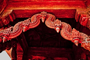 Stone carving detail, Red Fort, Delhi, India, Asia Stone carving detail, Red Fort, Delhi, India, Asia