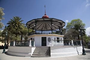 Marimba Collection: Two storey marimba bandstand, El Zocalo (also referred to as the Plaza of March 31st)