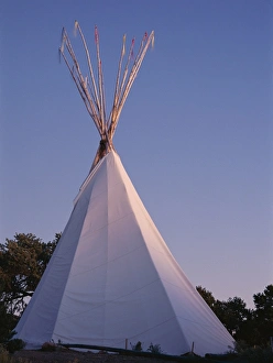 New Mexico Travel Destinations Prints: Storytellers teepee at sunset
