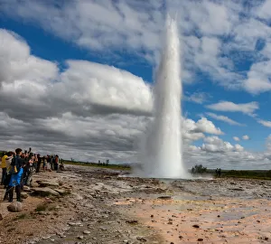 Strokkur, the currently active geyser at Geysir, Haukadalur, Iceland, Polar Regions Strokkur, the currently active geyser at Geysir, Haukadalur, Iceland, Polar Regions