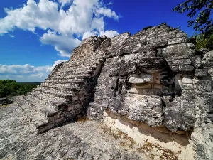 Ancient Mexican Architecture Prints: Structure IX, Becan Archaeological Site, Campeche State, Mexico