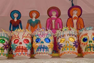 Sugar skull decorations for the Day of the Dead festival, San Miguel de Allende Sugar skull decorations for the Day of the Dead festival, San Miguel de Allende