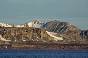 Scandinavia Travel Destination Prints: Summer reveals cliffs and mountains, Kongsfjorden, Svalbard, Arctic, Norway