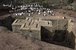 Sunday Mass Print at Bet Giyorgis Rock-Hewn Church