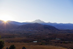 Sunrise, Tsaranoro Valley, Ambalavao, central area, Madagascar, Africa Sunrise, Tsaranoro Valley, Ambalavao, central area, Madagascar, Africa
