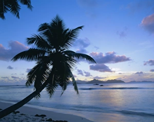 Peaceful Island Getaway Prints: Sunset, Anse Severe