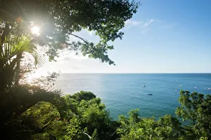 Sunset at Castara Bay in Tobago, Trinidad and Tobago, West Indies, Caribbean, Central Sunset at Castara Bay in Tobago, Trinidad and Tobago, West Indies, Caribbean, Central