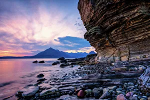 Sunset at Honeycomb Rock, Elgol, Isle of Skye, Inner Hebrides, Scotland, United Kingdom Sunset at Honeycomb Rock, Elgol, Isle of Skye, Inner Hebrides, Scotland, United Kingdom