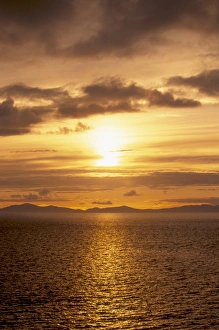 United Kingdom Travel Destination Prints: Sunset over the Minch
