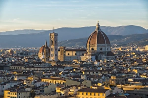 Sunset on Santa Maria del Fiore cathedral (Duomo), UNESCO World Heritage Site, Florence Sunset on Santa Maria del Fiore cathedral (Duomo), UNESCO World Heritage Site, Florence