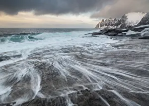 Senja Island Hiking Trails Prints: Surf and Devil's Teeth Mountain