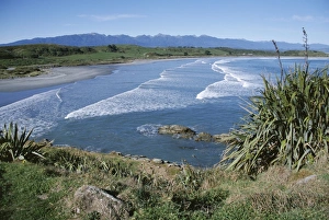 Pacific Ocean Surf Prints: Surf rolling onto deserted beaches