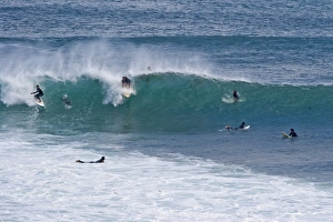 Surfers at Huzzawouie (Huzzas), a break at South Point, off Gracetown Surfers at Huzzawouie (Huzzas), a break at South Point, off Gracetown