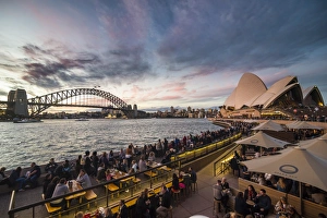 Sydney Harbour with the Harbour Bridge and Opera House after sunset, Sydney, New South Wales Sydney Harbour with the Harbour Bridge and Opera House after sunset, Sydney, New South Wales