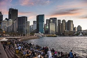 Sydney Harbour after sunset, Sydney, New South Wales, Australia, Pacific Sydney Harbour after sunset, Sydney, New South Wales, Australia, Pacific