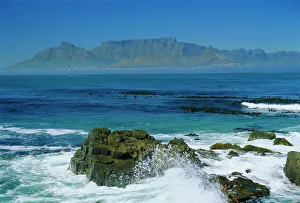 Cape Town Prints: Table Mountain Print from Robben Island, Cape Town