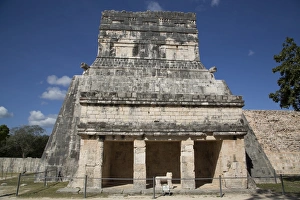 Unesco World Heritage Site In Mexico Prints: Temple of the Jaguars and Shields, Chichen Itza, UNESCO World Heritage Site, Yucatan