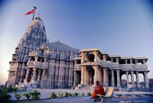 Famous Hindu Temples In India Prints: Temple at Somnath