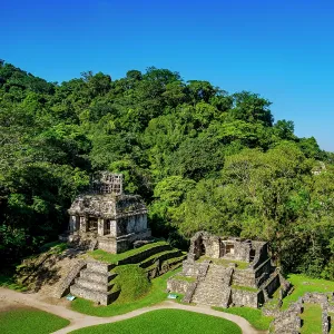 Mayan Civilization Exploration Prints: Temple of the Sun and Temple XIV