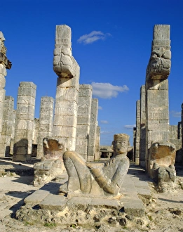 Yucatan Peninsula Tourism Prints: Temple of the Warriers