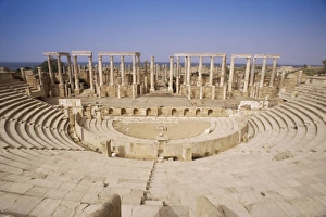 Print of Leptis Magna Theatre, Libya