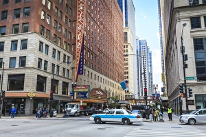 High Rise Buildings In USA Prints: Theatre District, The Loop, Chicago, Illinois, United States of America, North America