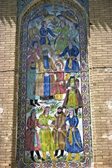 Prints of Tilework on old house, Shiraz, Iran, Middle East Shiraz Prints: Iranian Tilework Print