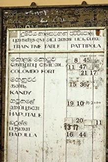 Timetable for the Colombo to Badulla train at Pattipola, highest railway station in Sri Lanka Timetable for the Colombo to Badulla train at Pattipola, highest railway station in Sri Lanka