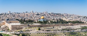 Tombstones on the Mount of Olives with the Old City in background, Jerusalem, Israel Tombstones on the Mount of Olives with the Old City in background, Jerusalem, Israel