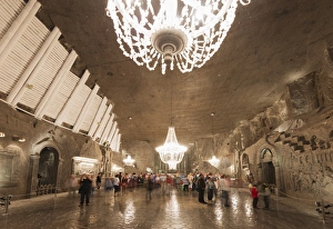 Tourist route, Chapel of St. Kinga, Wieliczka Salt Mine, UNESCO World Heritage Site, Krakow, Malopolska, Poland, Europe Tourist route, Chapel of St. Kinga, Wieliczka Salt Mine, UNESCO World Heritage Site, Krakow, Malopolska, Poland, Europe