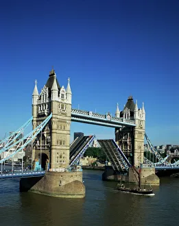 Tower Bridge open, London, England, United Kingdom, Europe Tower Bridge open, London, England, United Kingdom, Europe