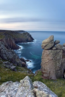 Images Dated 22nd May 2009: Towering Cliffs Print of Lands End, Cornwall