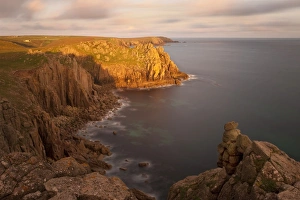 Cornwall Cliffs Prints: Towering cliffs of Lands End, Cornwall, England, United Kingdom, Europe
