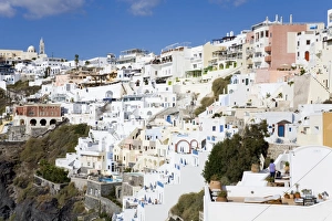 Town of Fira, Santorini Island, Cyclades, Greek Islands, Greece, Europe Town of Fira, Santorini Island, Cyclades, Greek Islands, Greece, Europe