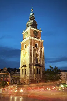 Town Hall Tower in Main Market Square (Rynek Glowny), UNESCO World Heritage Site Town Hall Tower in Main Market Square (Rynek Glowny), UNESCO World Heritage Site
