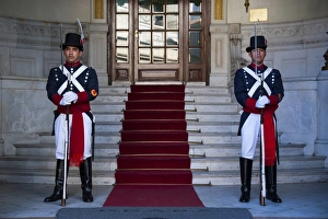 Traditional dressed guard, Buenos Aires, Argentina, South America Traditional dressed guard, Buenos Aires, Argentina, South America