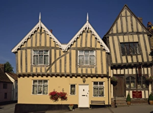Village Prints: Traditional Lavenham Housing Facade Print