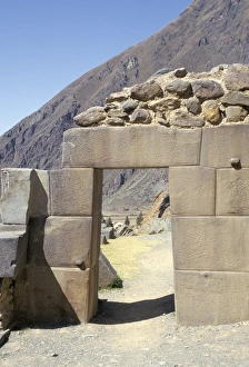 Archeological Site Photography Prints: Trapezoidal door
